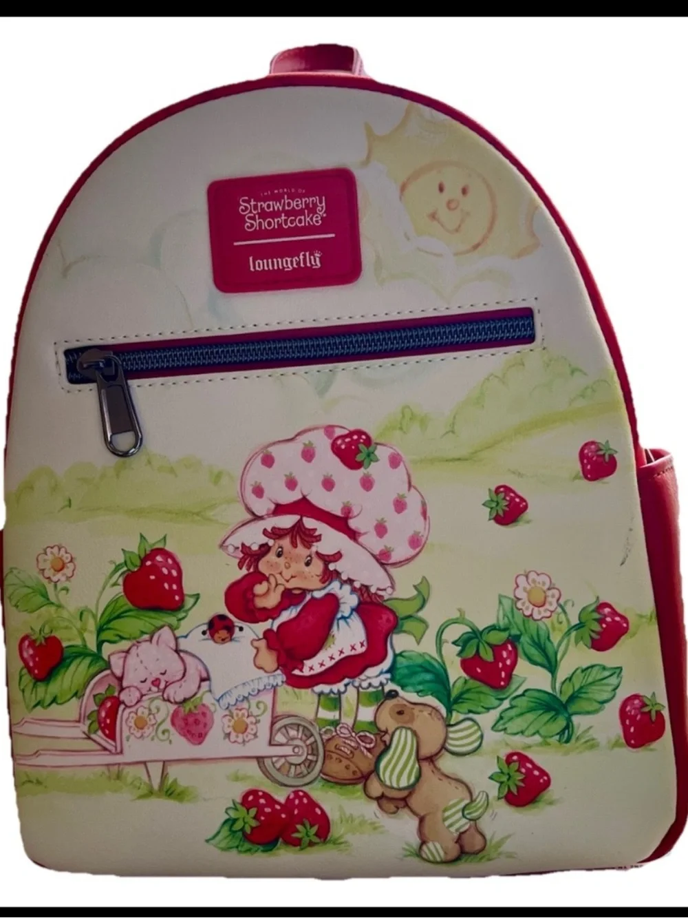 Loungefly Strawberry Shortcake Cream Pink Red Backpack